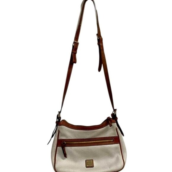 Dooney & Bourke Pebble Leather Crossbody Bag With Adjustable Strap & Zipper Pock - Picture 3 of 5